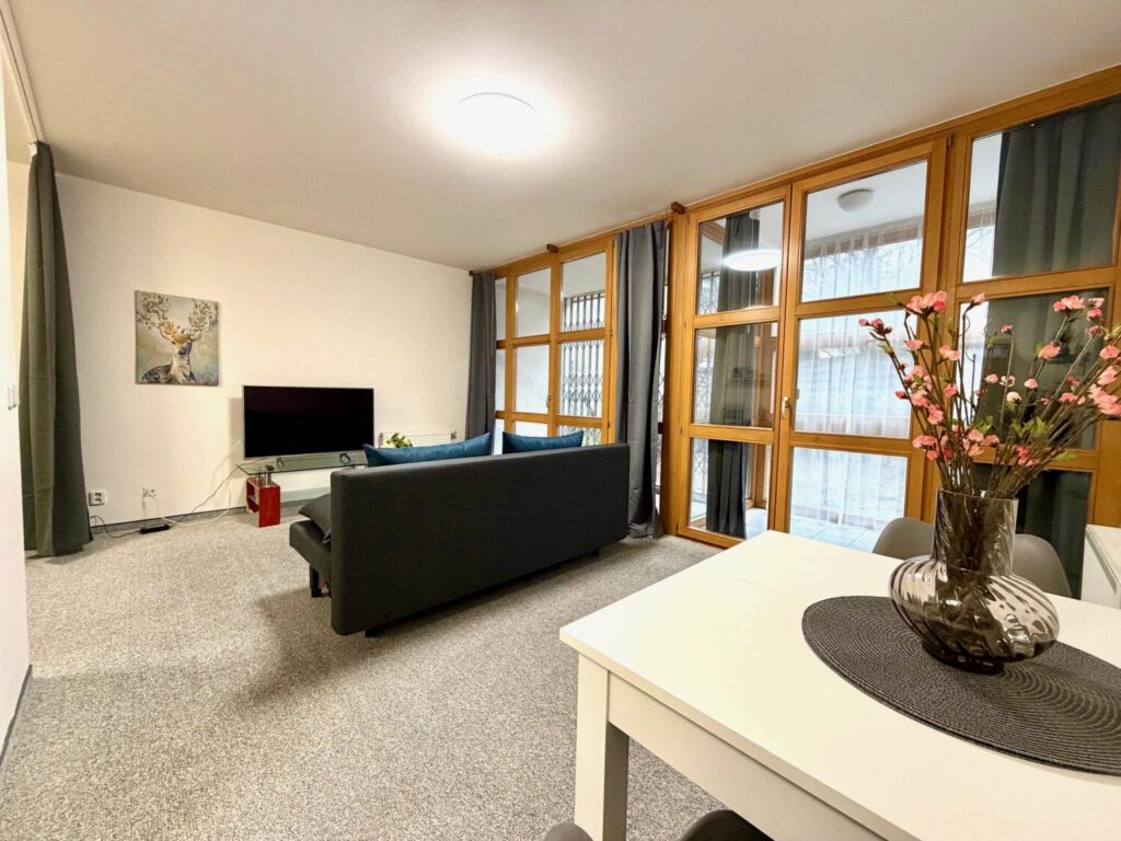 Kompletně zařízený, byt 1+1, zahrádka, garáž, ul. Tomkova